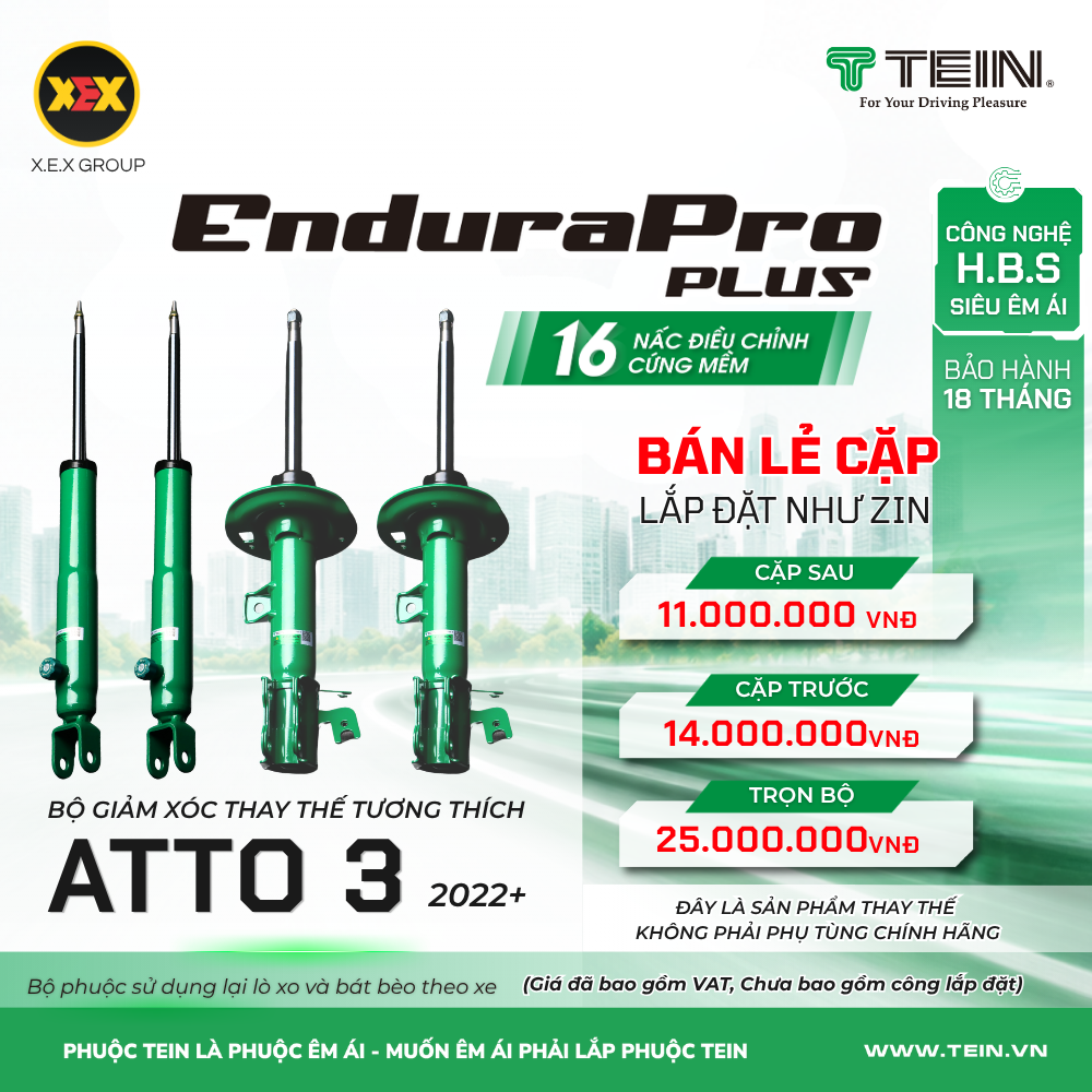 GIẢM XÓC THAY THẾ TƯƠNG THÍCH BYD ATTO 3 (2022+) TEIN ENDURAPRO PLUS