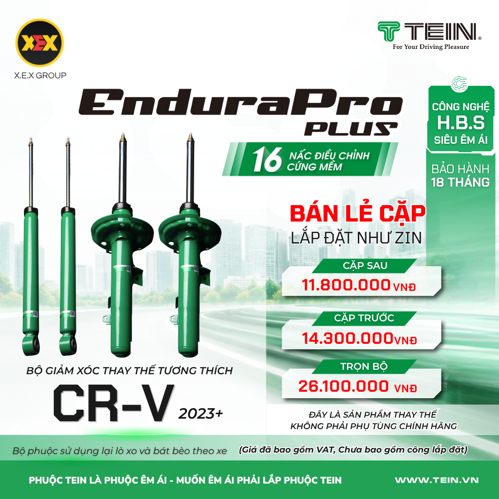 GIẢM XÓC THAY THẾ TƯƠNG THÍCH HONDA CR-V (2023+) TEIN ENDURAPRO PLUS