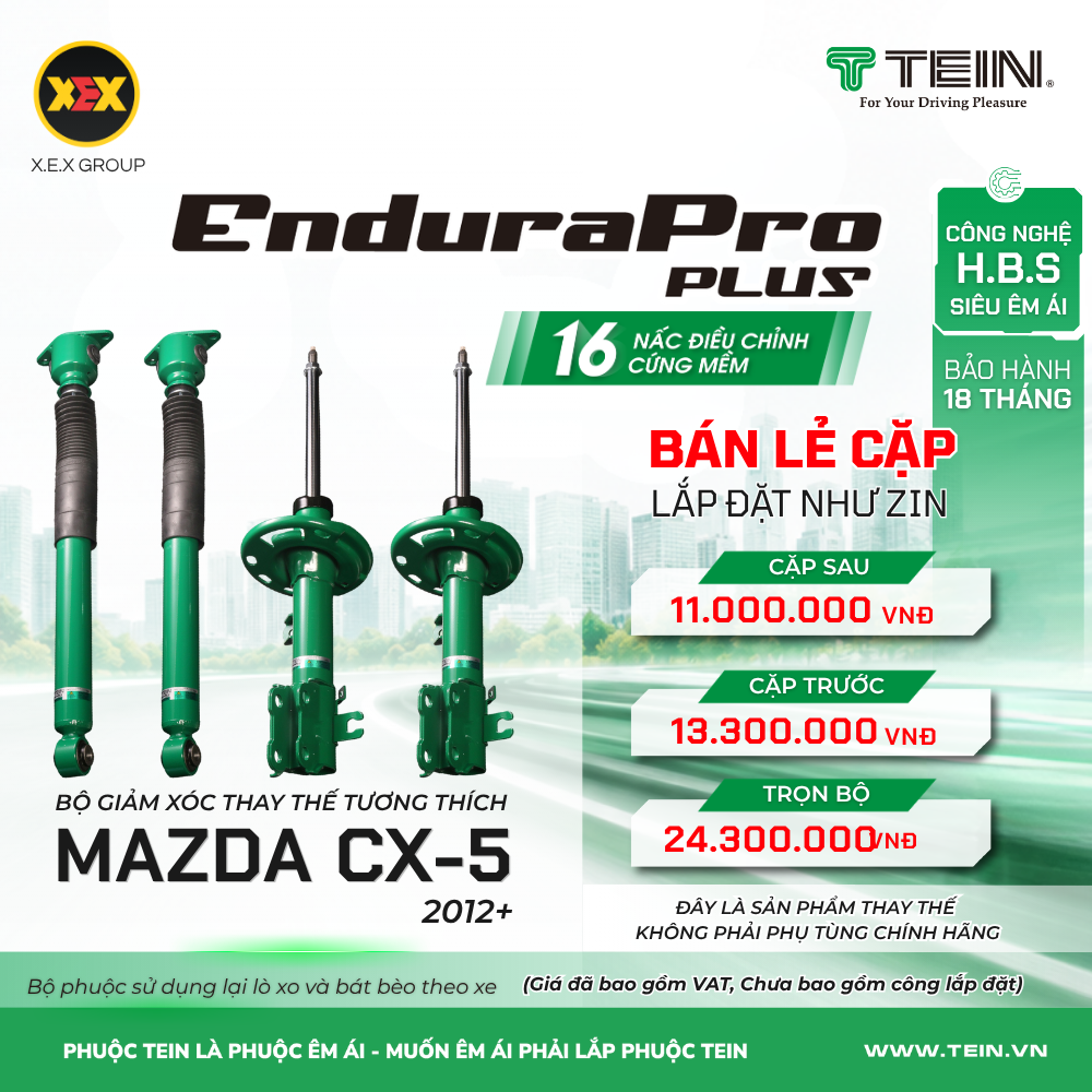 GIẢM XÓC THAY THẾ TƯƠNG THÍCH MAZDA CX-5 (2012+)TEIN ENDURAPRO PLUS