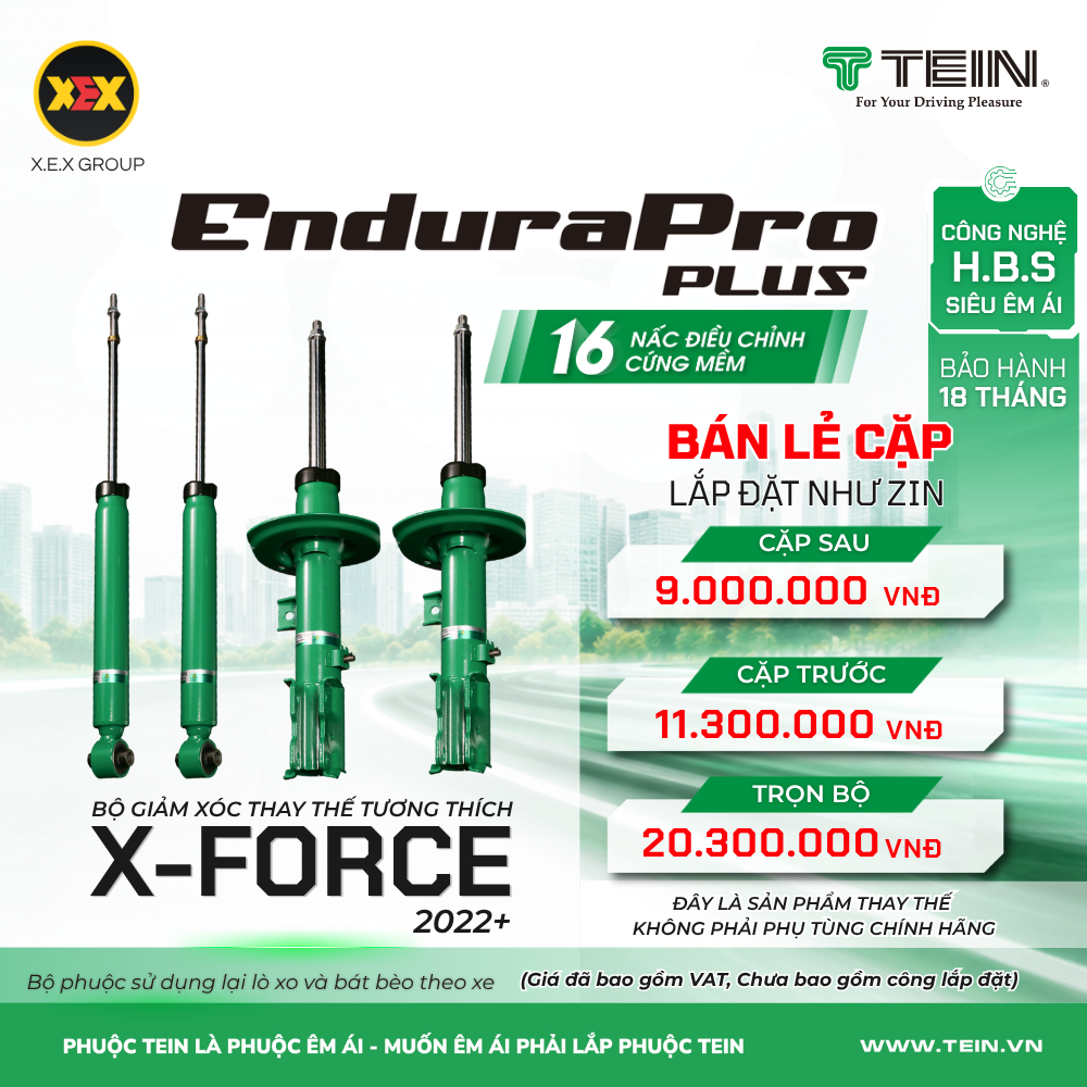 GIẢM XÓC THAY THẾ TƯƠNG THÍCH MITSUBISHI X-FORCE (2022+) TEIN ENDURAPRO PLUS
