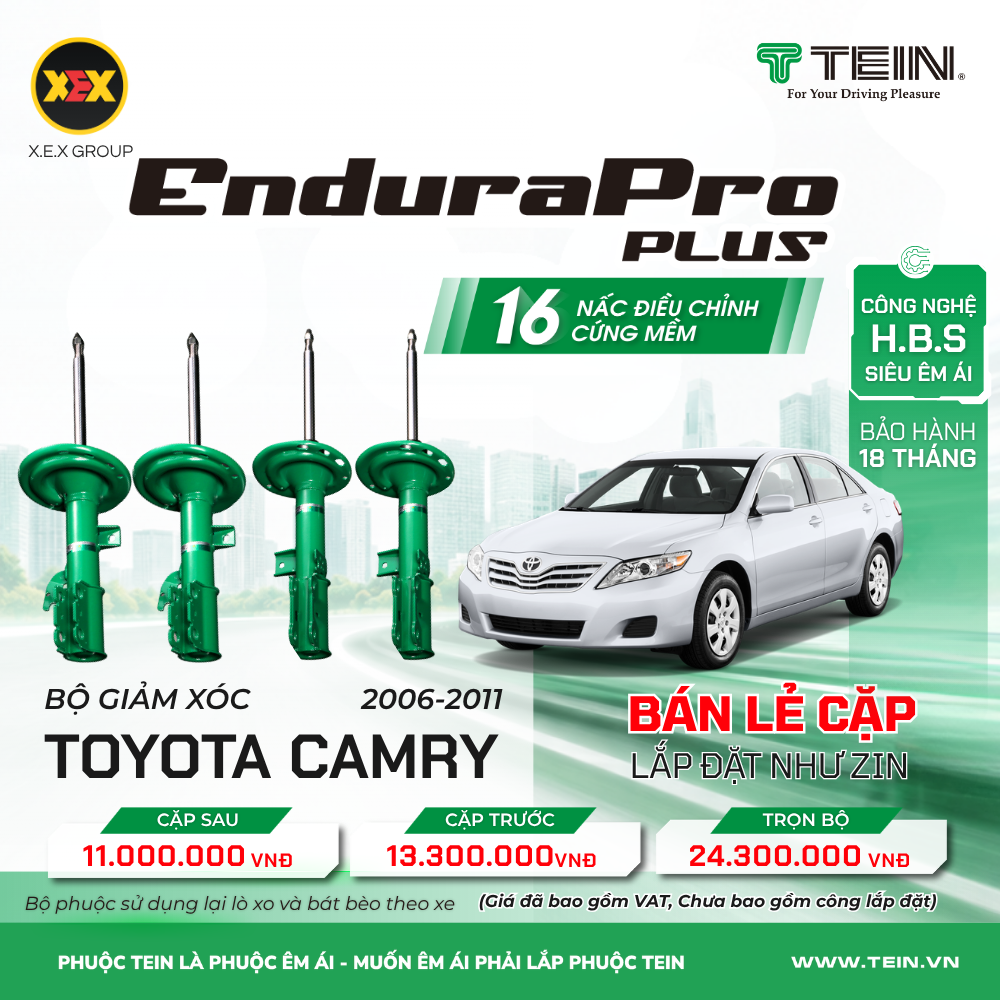 GIẢM XÓC CHO XE TOYOTA CAMRY (2006-2011) TEIN ENDURAPRO PLUS