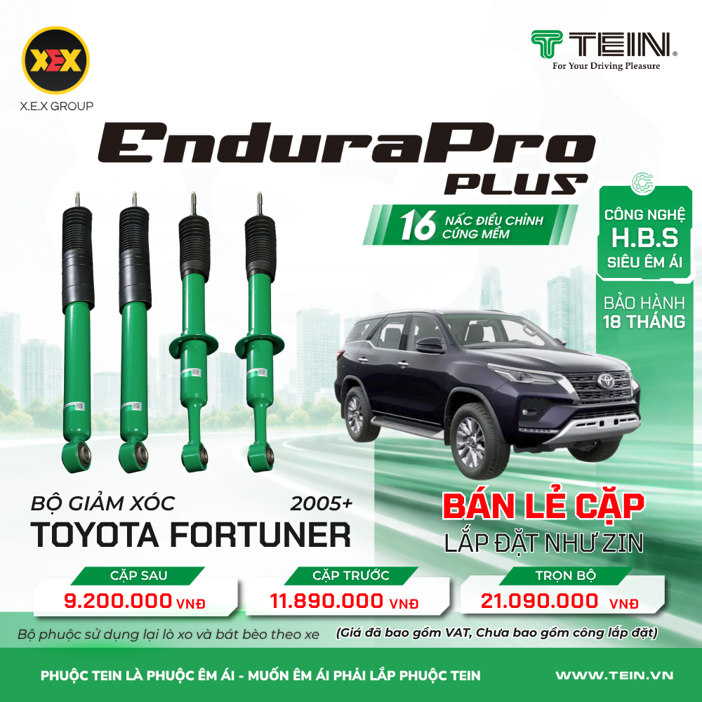 GIẢM XÓC CHO XE TOYOTA FORTUNER TEIN ENDURAPRO PLUS
