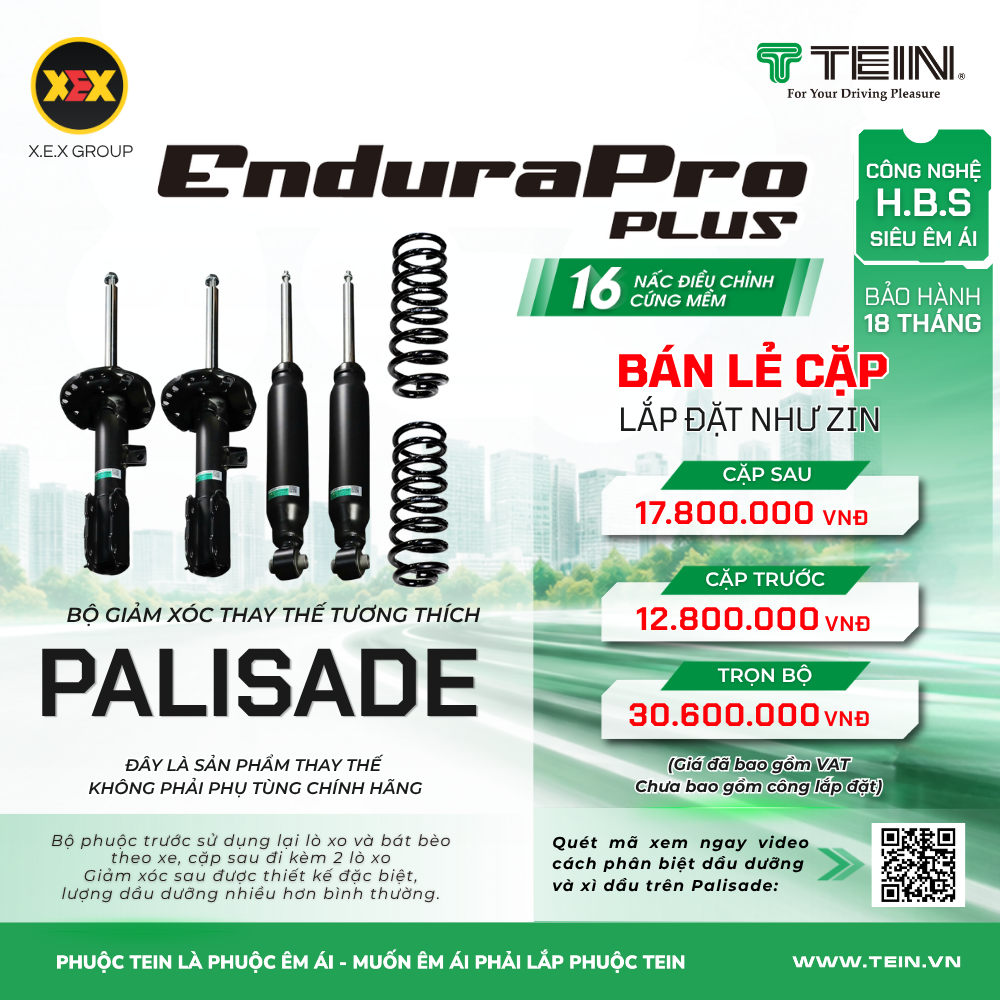 GIẢM XÓC THAY THẾ TƯƠNG THÍCH HYUNDAI PALISADE TEIN ENDURAPRO PLUS